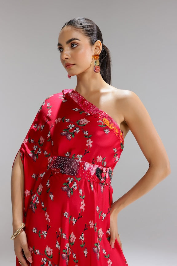 Floralia one shouder gown