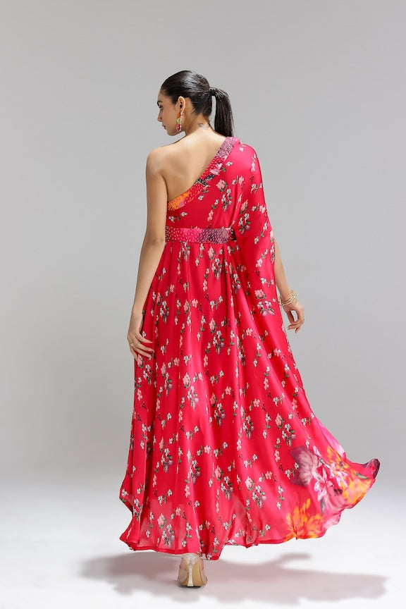 Floralia one shouder gown