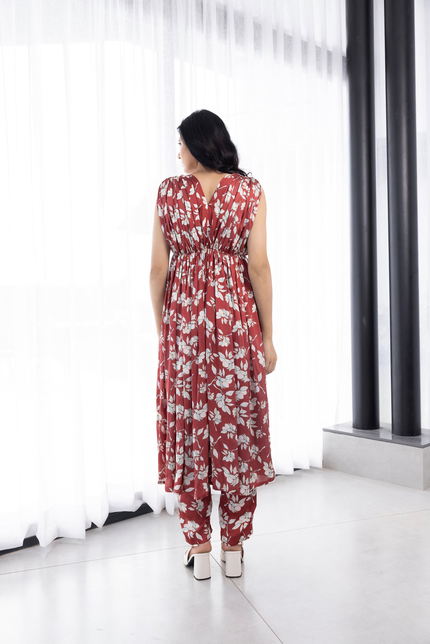 Limoncello draped kurta set