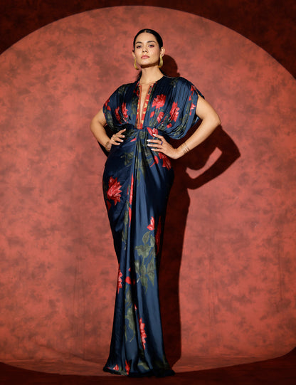 Neelam kaftan gown with front zipper