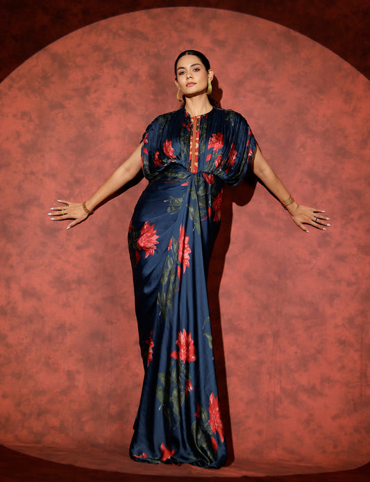 Neelam kaftan gown with front zipper