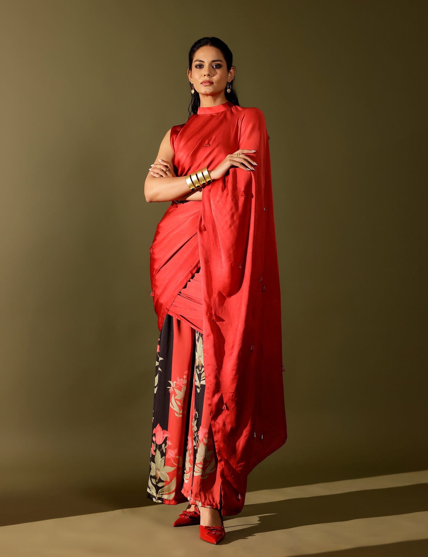 Manek pant saree