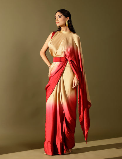 Basale collar pallu saree