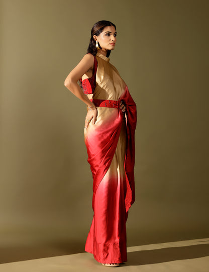 Basale collar pallu saree