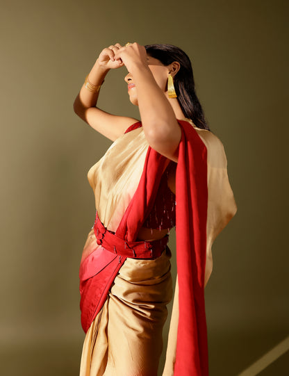 Basale collar pallu saree