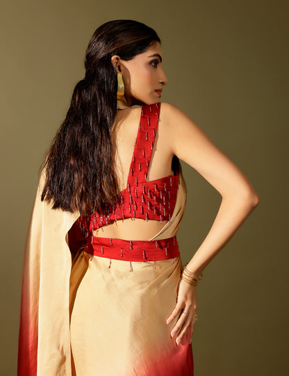 Basale collar pallu saree