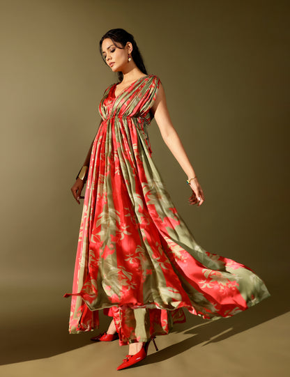 Bagh hand draped Kurta set