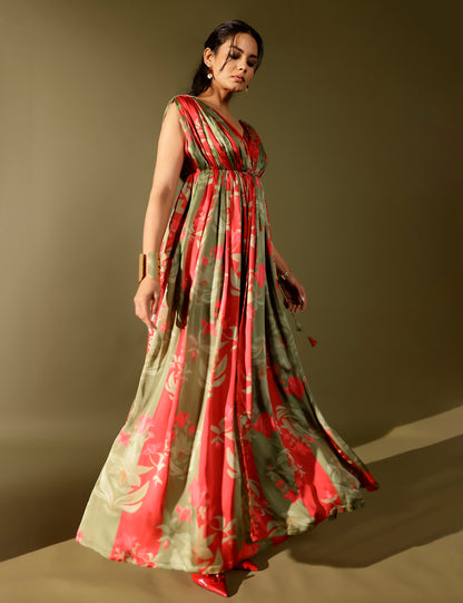 Bagh hand draped Kurta set