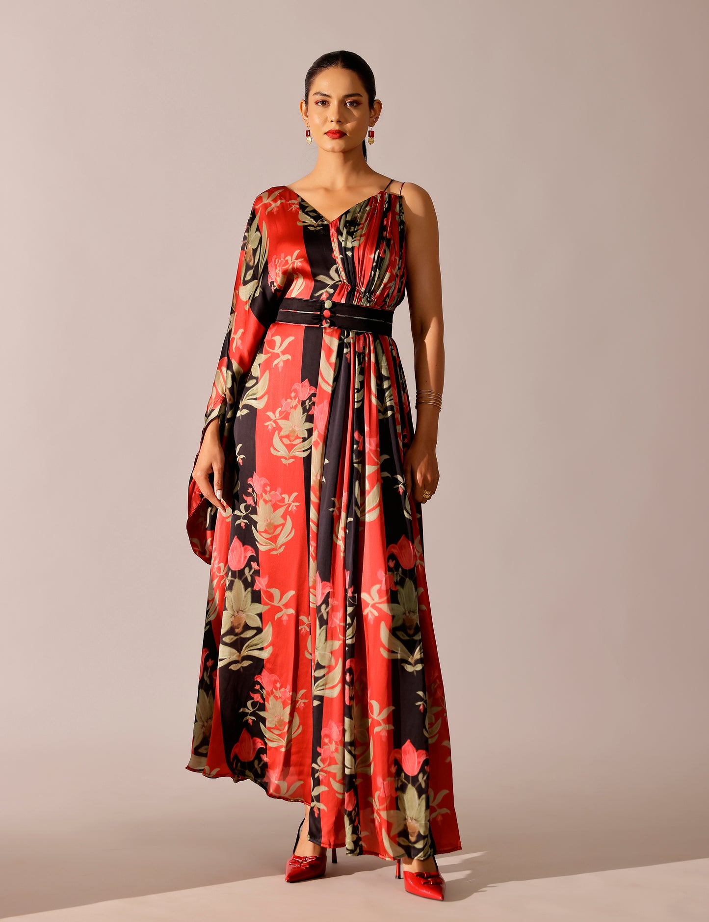 Manek asymmetric gown