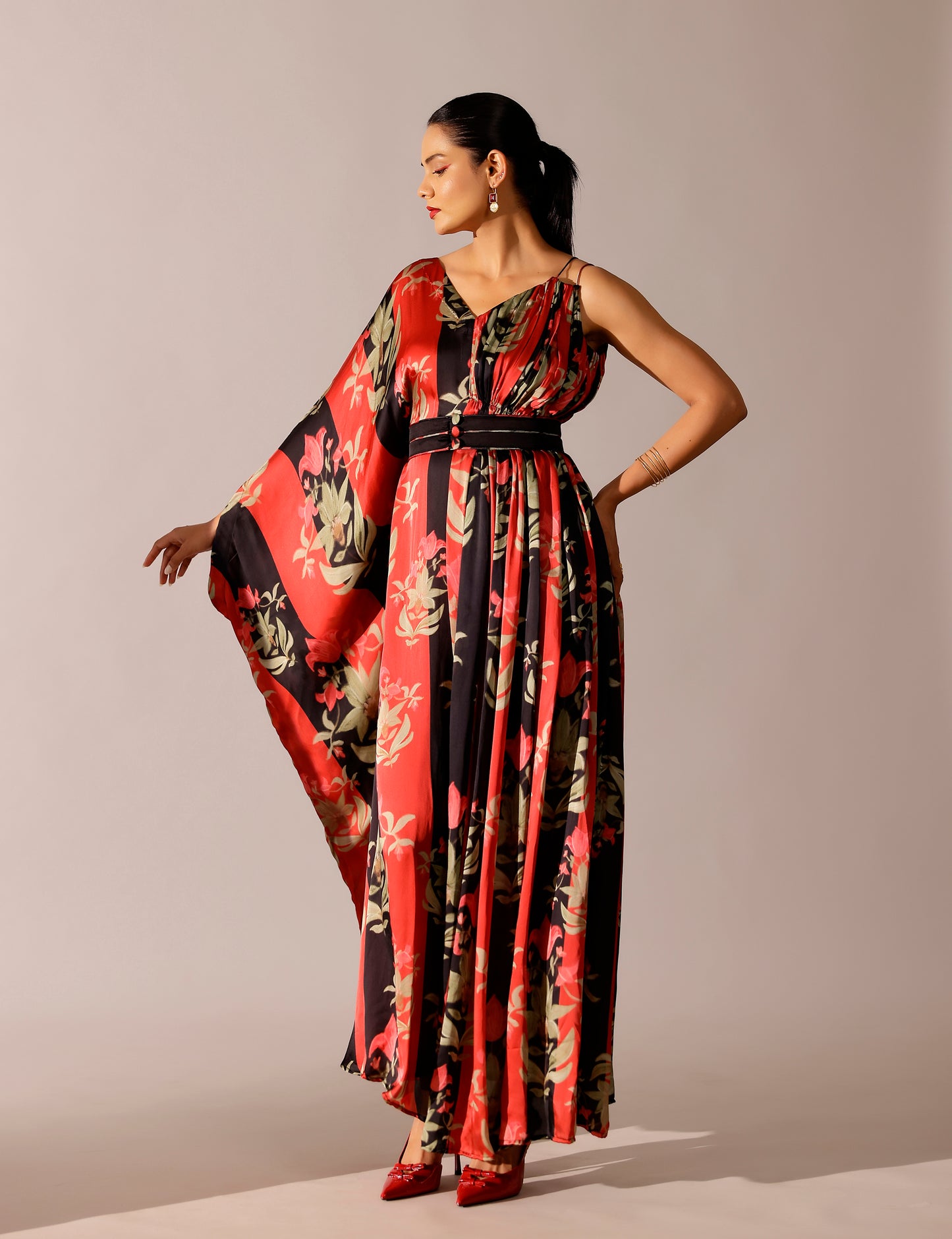 Manek asymmetric gown