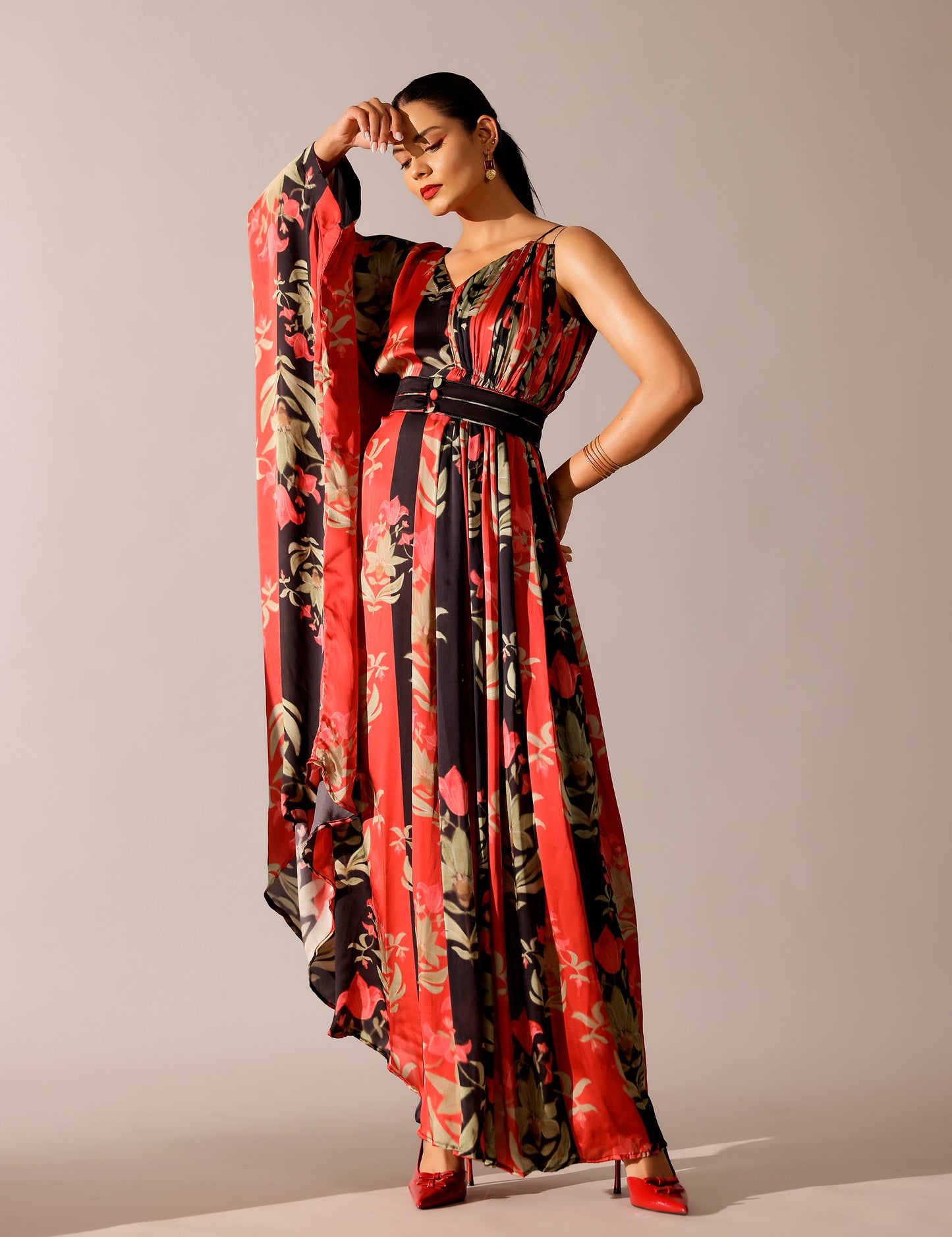 Manek asymmetric gown