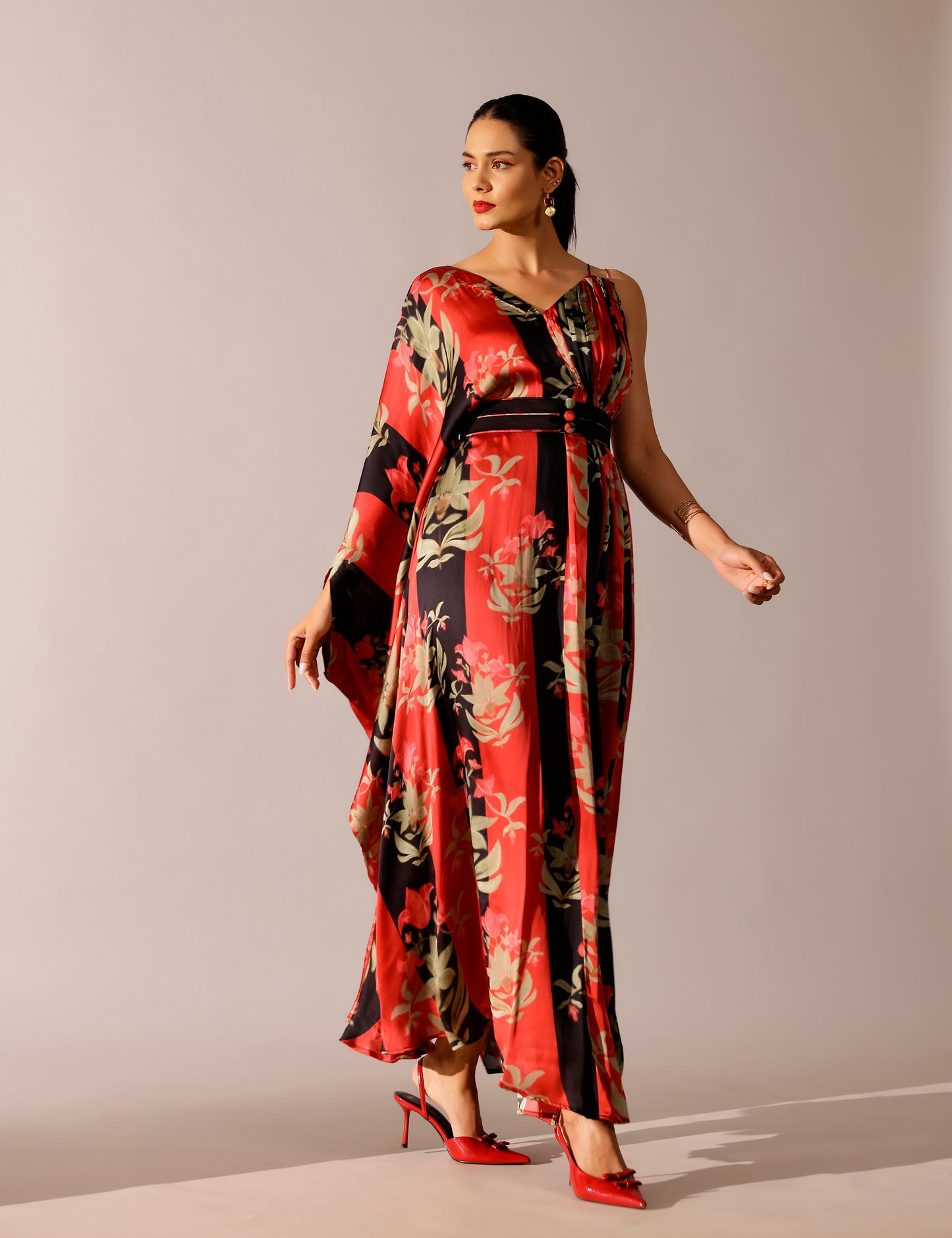 Manek asymmetric gown