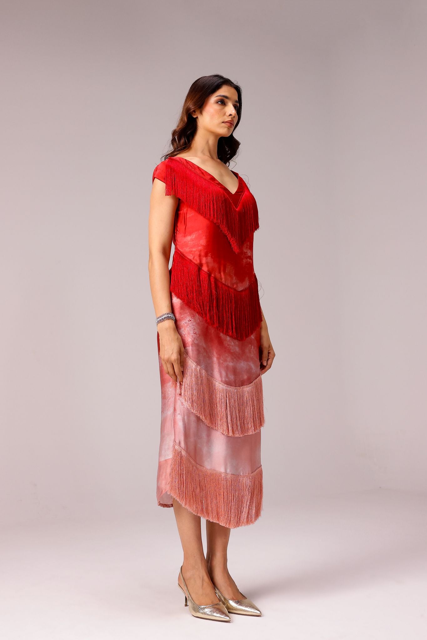 Rosette Fringe Dress