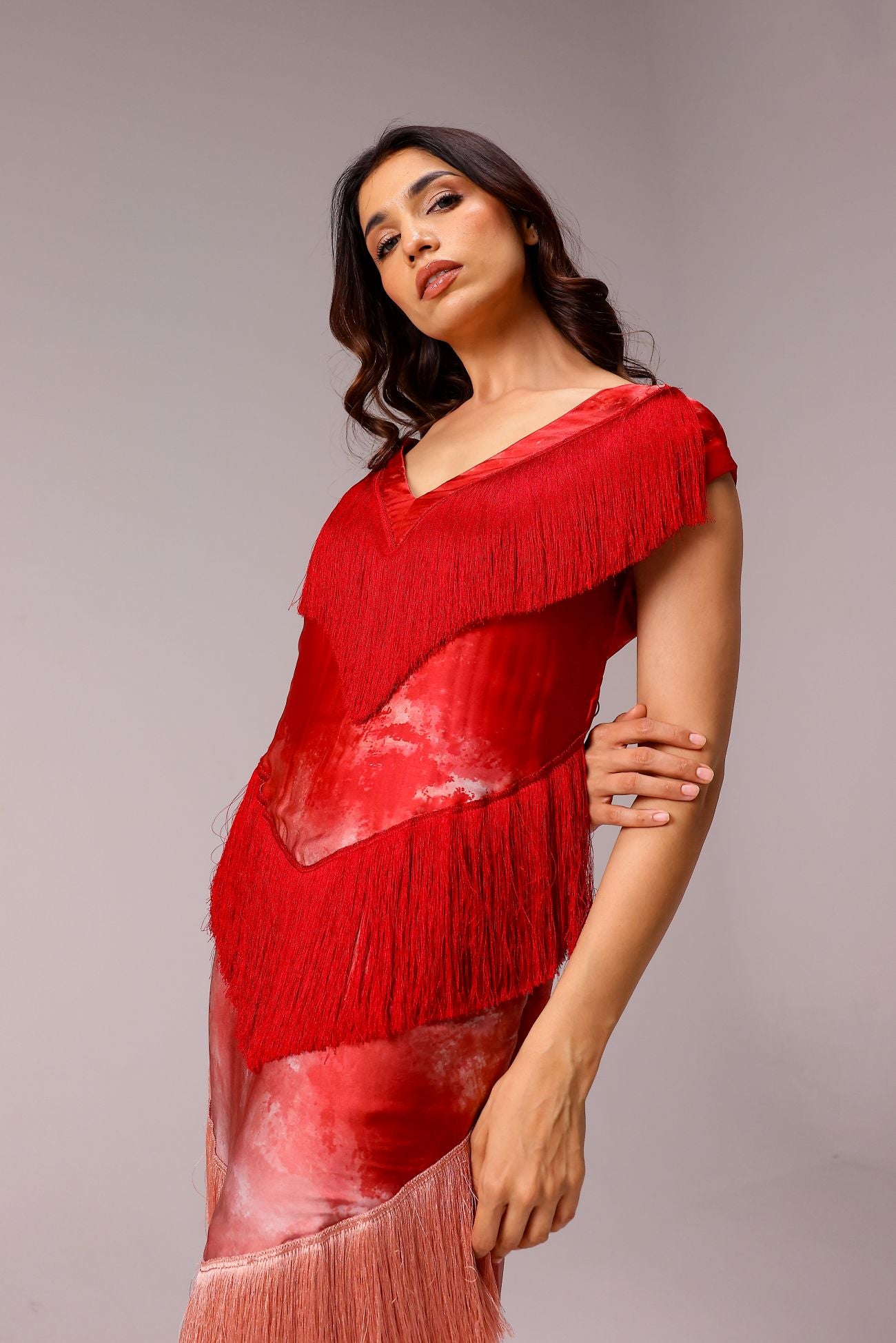 Rosette Fringe Dress