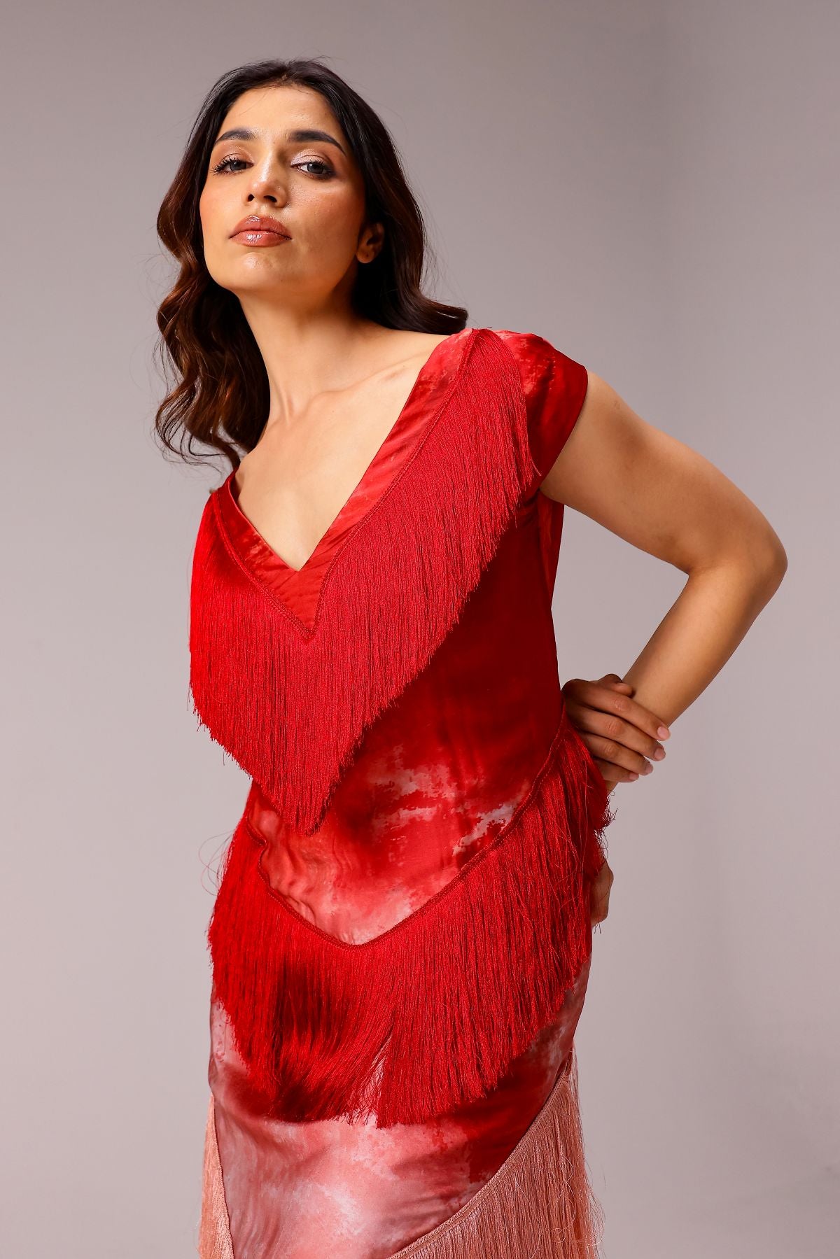 Rosette Fringe Dress