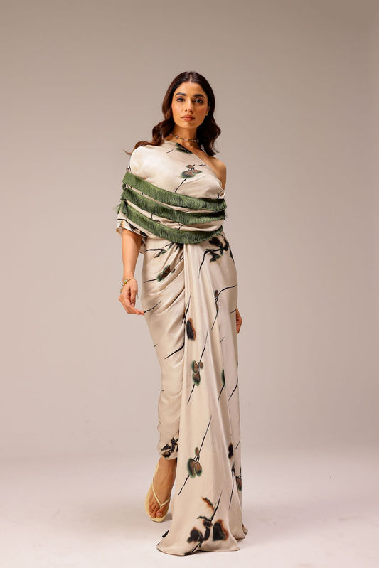 Eden One-Shoulder Gown