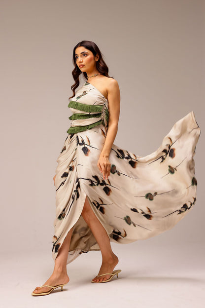 Eden One-Shoulder Gown