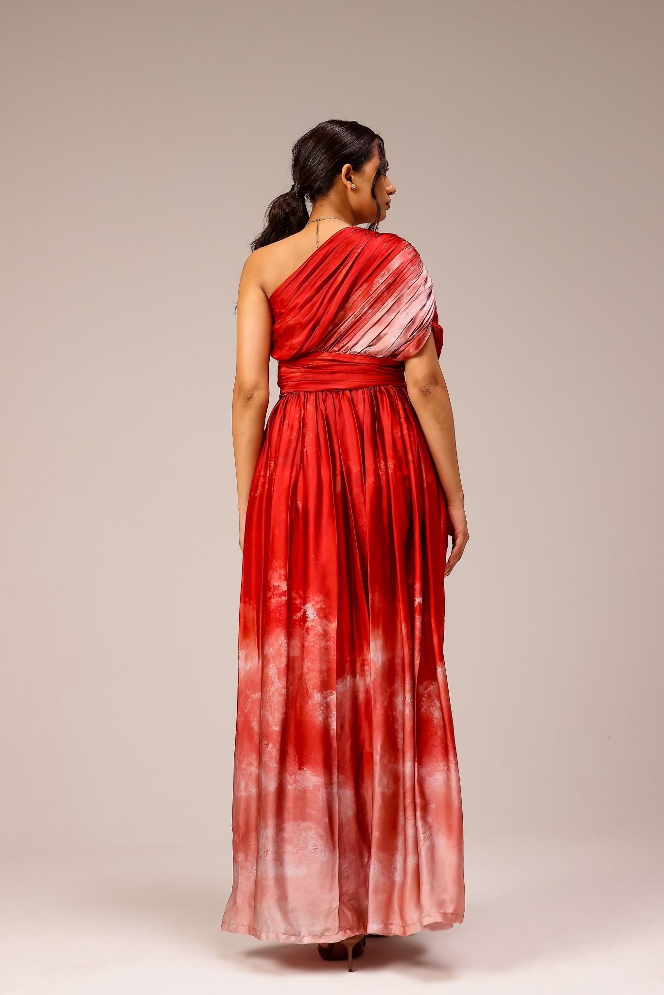 Rosette Draped Dress