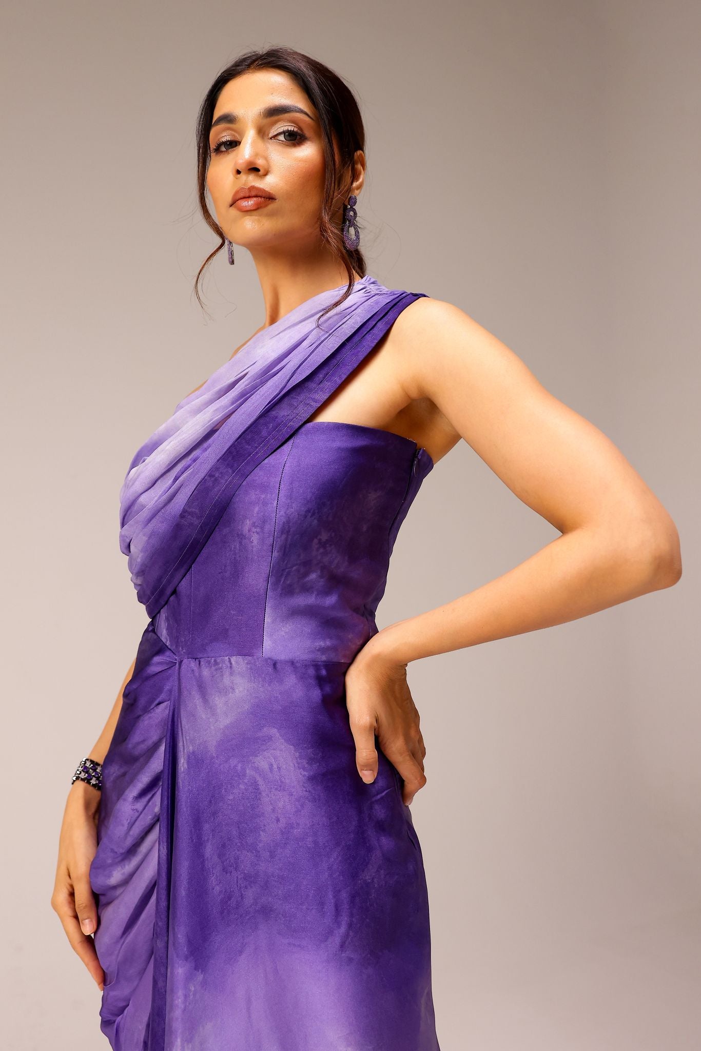 Iris One Shoulder Gown