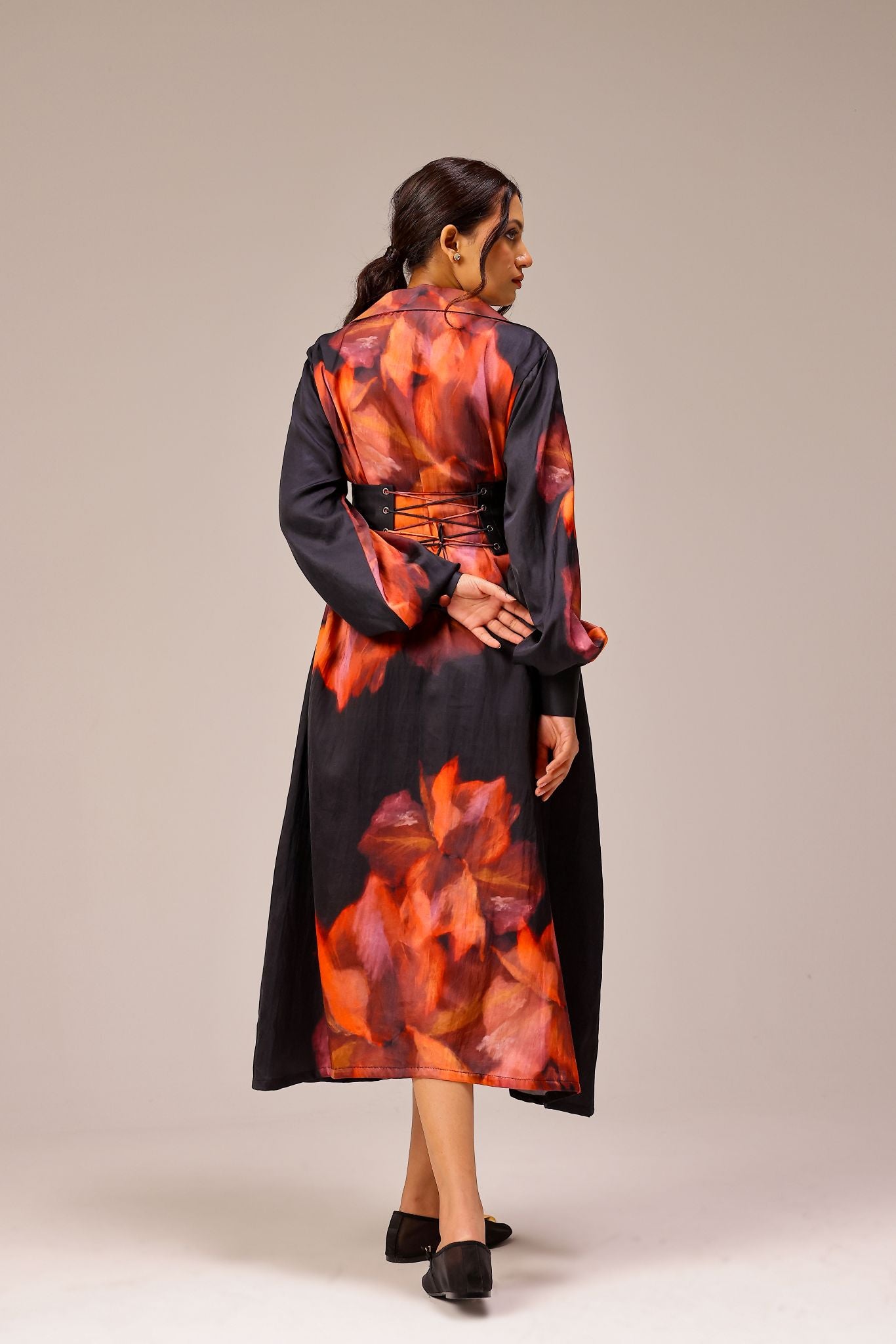 Sienna Shirt Dress with Corset Belt & Detachable Brooches