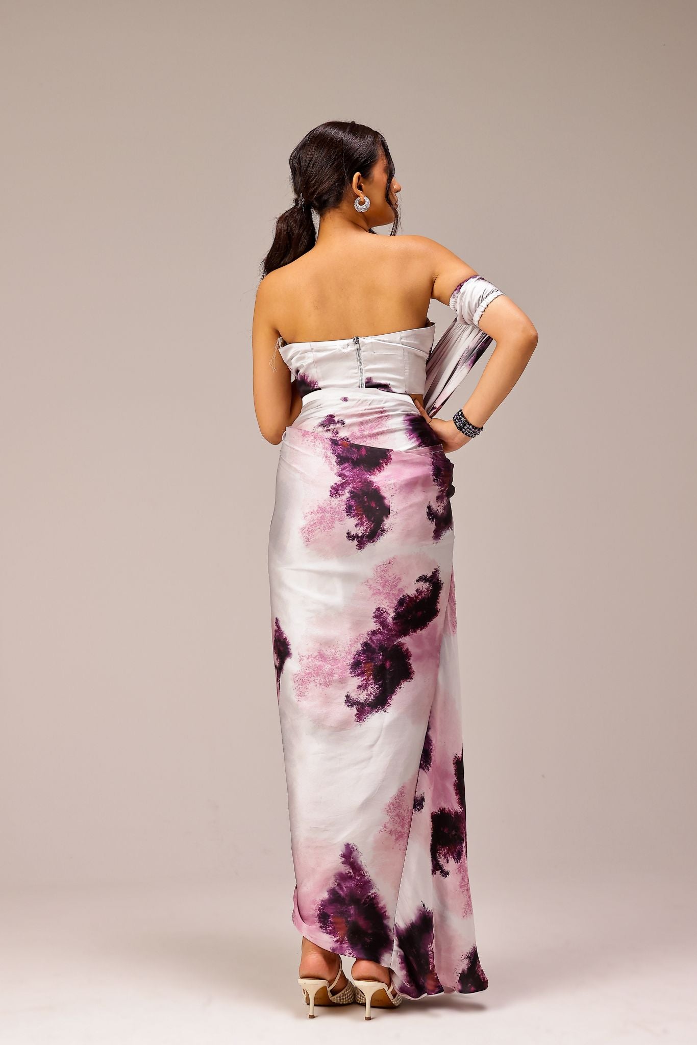 Mila Draped Saree Paired With Hand Embellished Blouse
