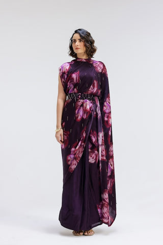 Lyla collar pallu sari