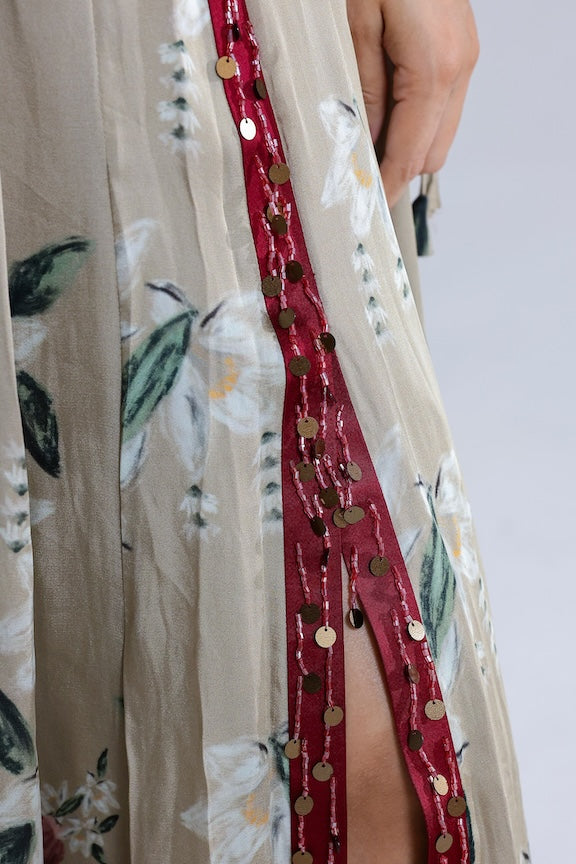 Jasmine kalidar skirt with draped jacket and blouse