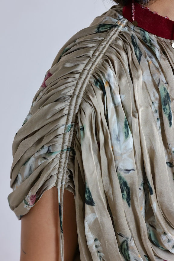 Jasmine kalidar skirt with draped jacket and blouse