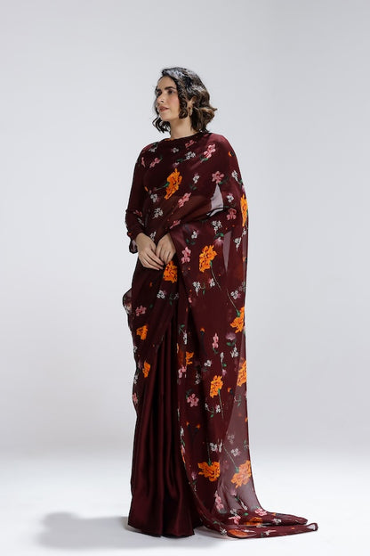 Scarlett organza saree