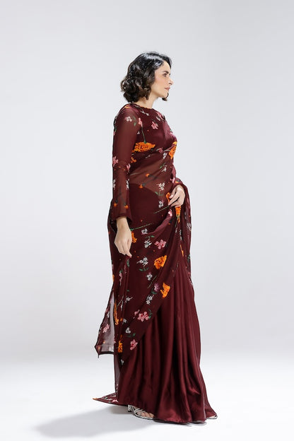 Scarlett organza saree
