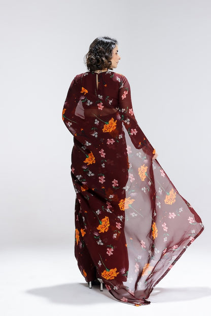Scarlett organza saree