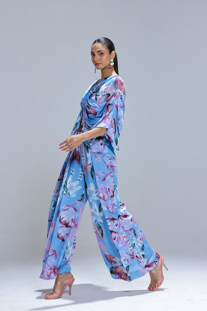 Lyla Draped blouse with pants