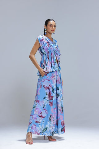 Lyla Draped blouse with pants