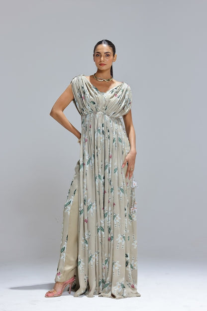 Jasmine Hand draped kurta set
