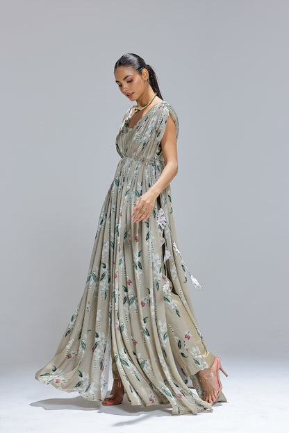 Jasmine Hand draped kurta set