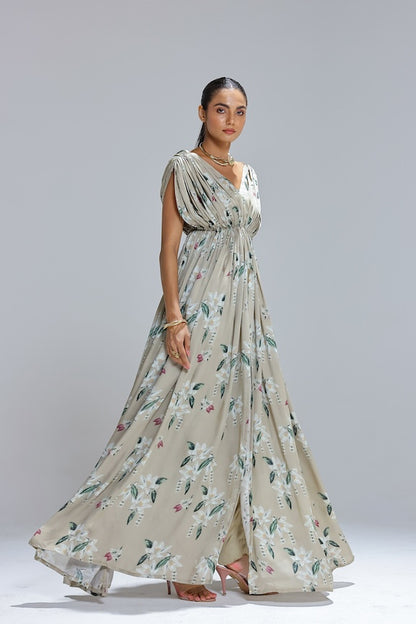 Jasmine Hand draped kurta set