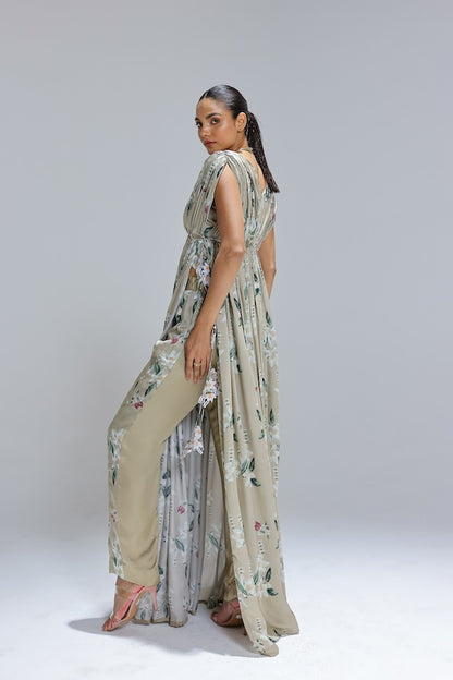 Jasmine Hand draped kurta set