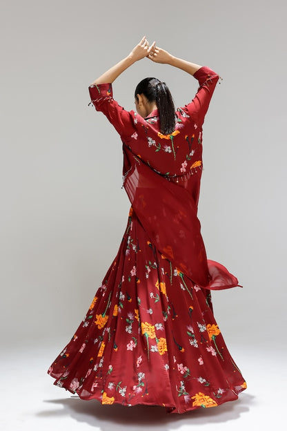 Scarlett kalidar skirt with jacket and blouse