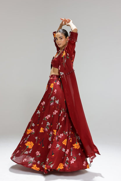 Scarlett kalidar skirt with jacket and blouse