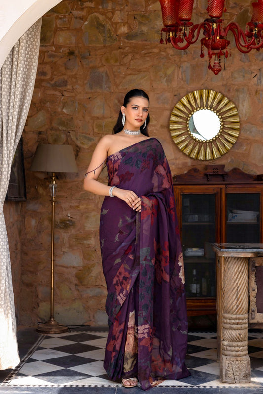 Meher organza saree paired with embellished corset