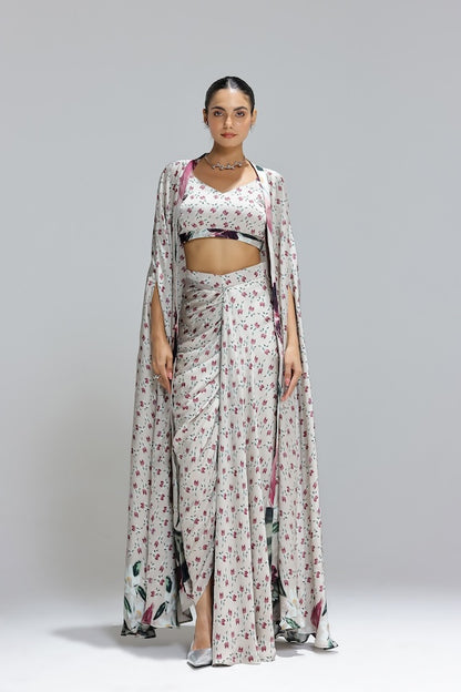 Flora skirt with bustier and a shrug
