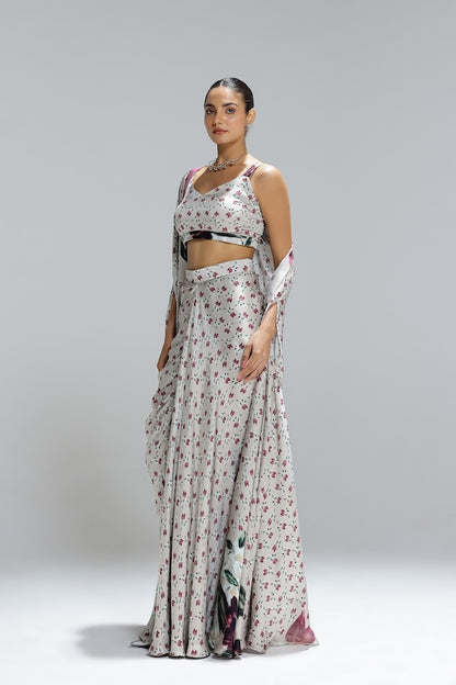Flora skirt with bustier and a shrug