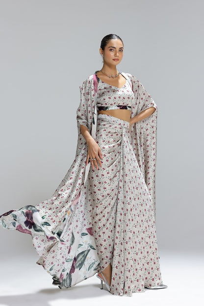 Flora skirt with bustier and a shrug
