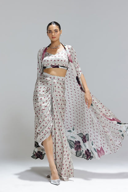 Flora skirt with bustier and a shrug