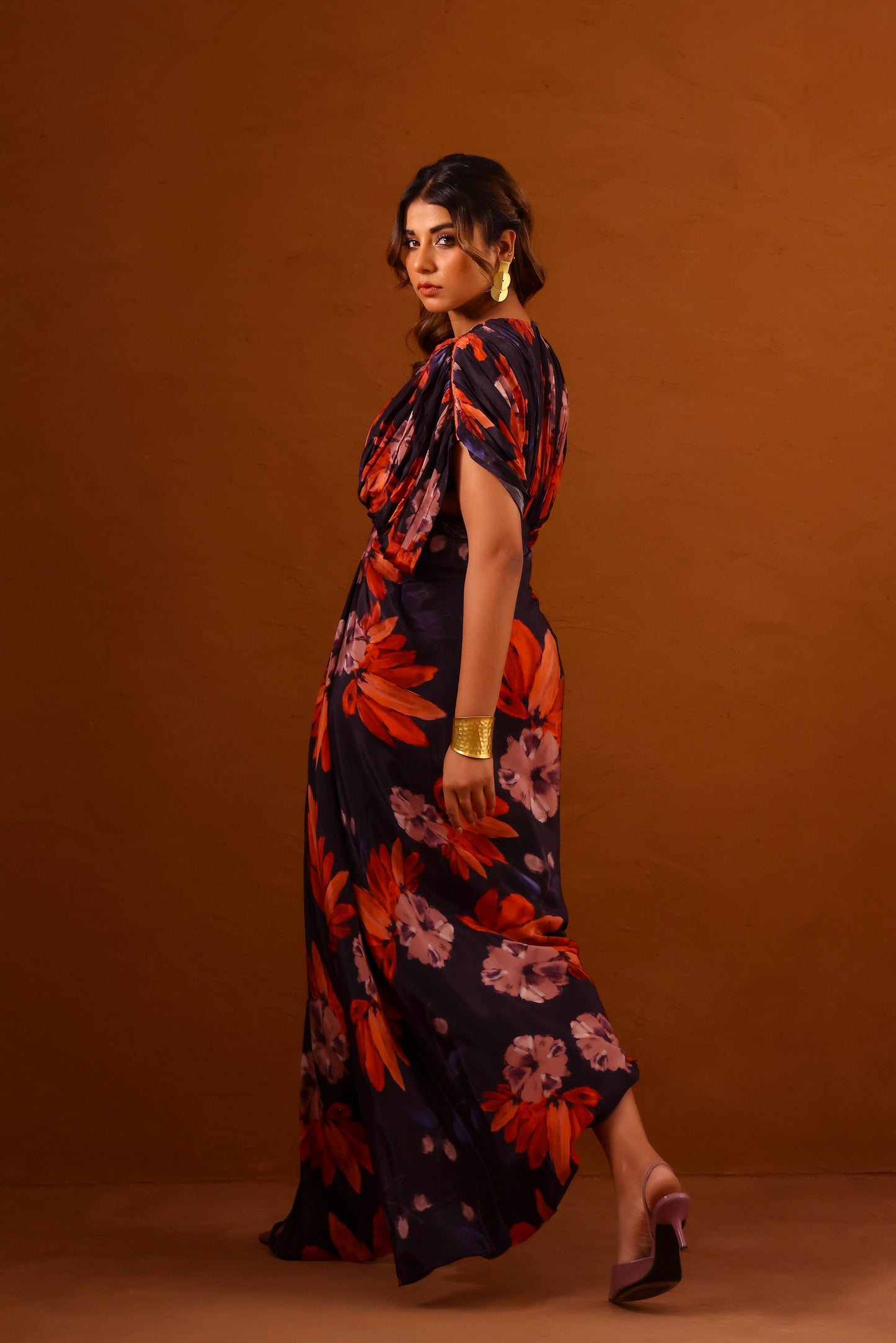 Clavo kaftan gown with front zipper