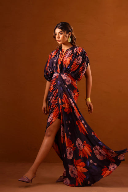 Clavo kaftan gown with front zipper