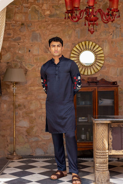 Noor royal blue kurta set
