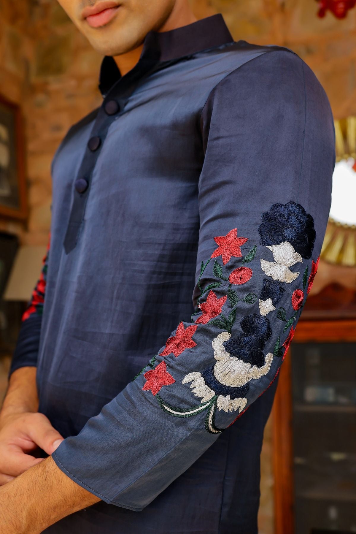 Noor royal blue kurta set