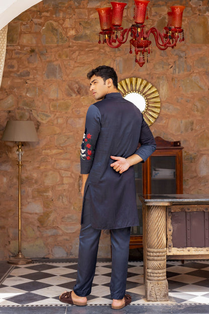 Noor royal blue kurta set