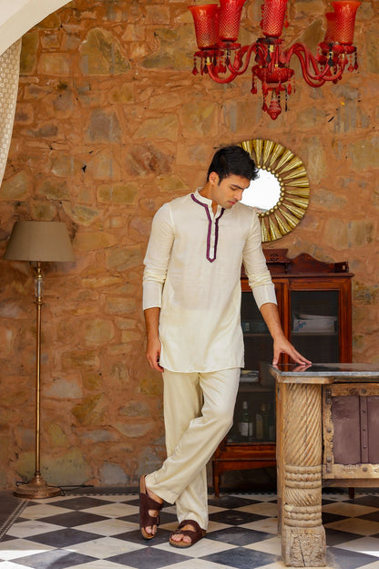 Off-white kurta set